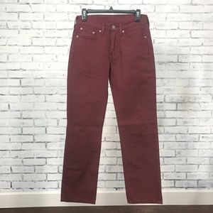 LEVI Men's Jeans 514 Burgundy